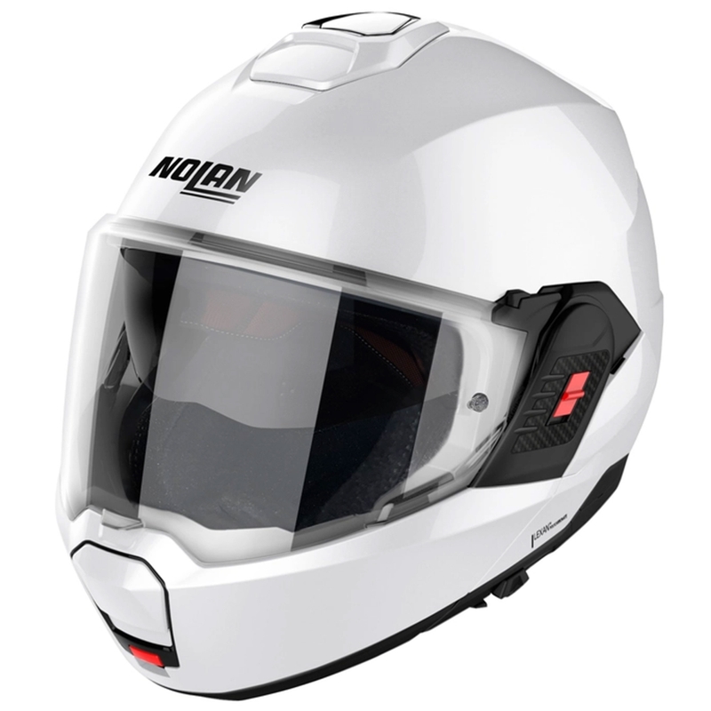 Cască de motocicletă pliabilă Nolan N120-1 Classico N-com albă