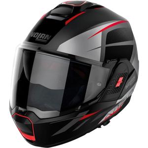 Cască de protecție Nolan N120-1 Nightlife N-com 25 gri flip-up