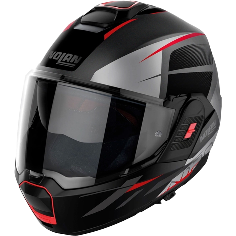 Cască de protecție Nolan N120-1 Nightlife N-com 25 gri flip-up