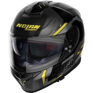 Casca moto integrala Nolan N80-8 Wanted N-com negru-galben fluo