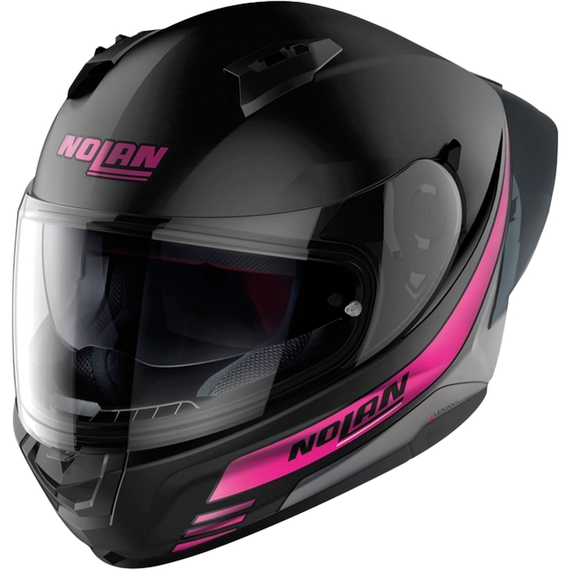 Cască de motociclist Nolan N60-6 Sport Outset 23 negru și roz integrală pentru motociclete