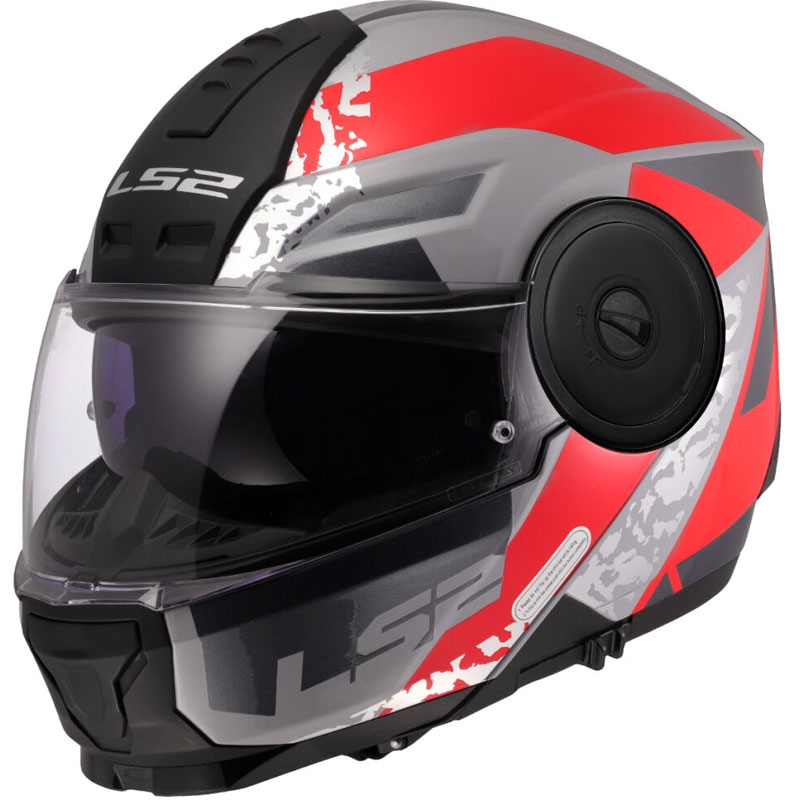 Cască de motocicletă pliabilă LS2 FF902 Scope II Oxyd gri-roșu