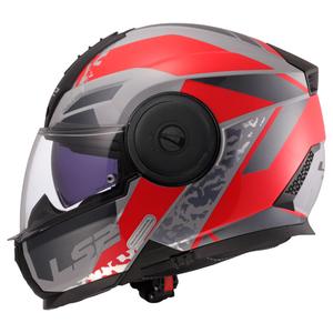 Cască de motocicletă pliabilă LS2 FF902 Scope II Oxyd gri-roșu
