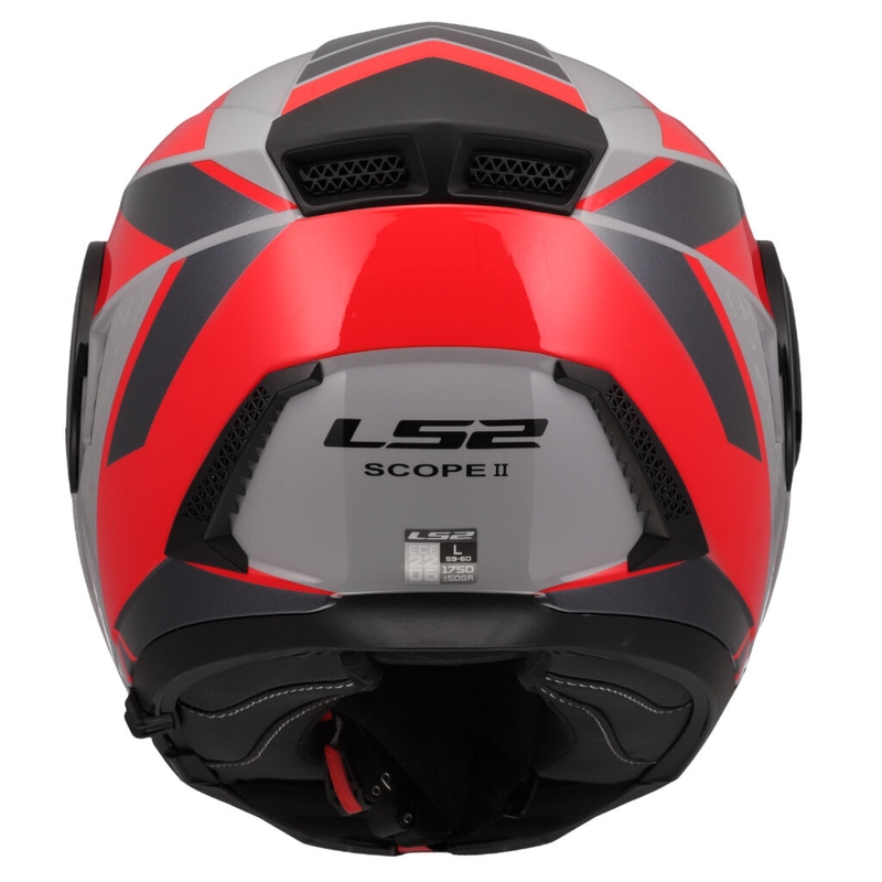 Cască de motocicletă pliabilă LS2 FF902 Scope II Oxyd gri-roșu