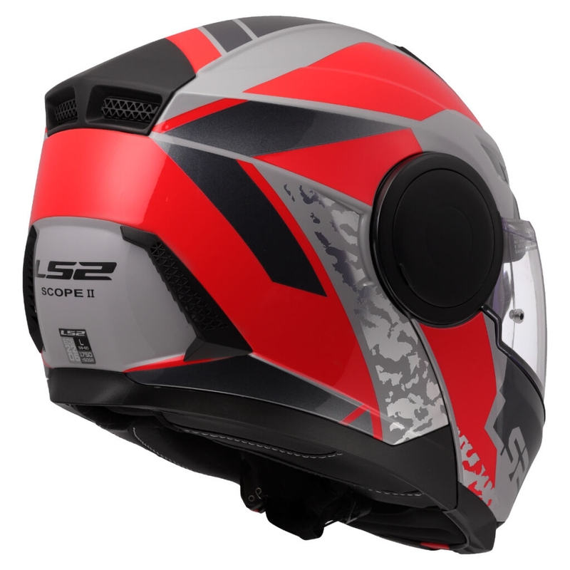 Cască de motocicletă pliabilă LS2 FF902 Scope II Oxyd gri-roșu