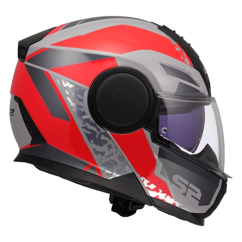 Cască de motocicletă pliabilă LS2 FF902 Scope II Oxyd gri-roșu