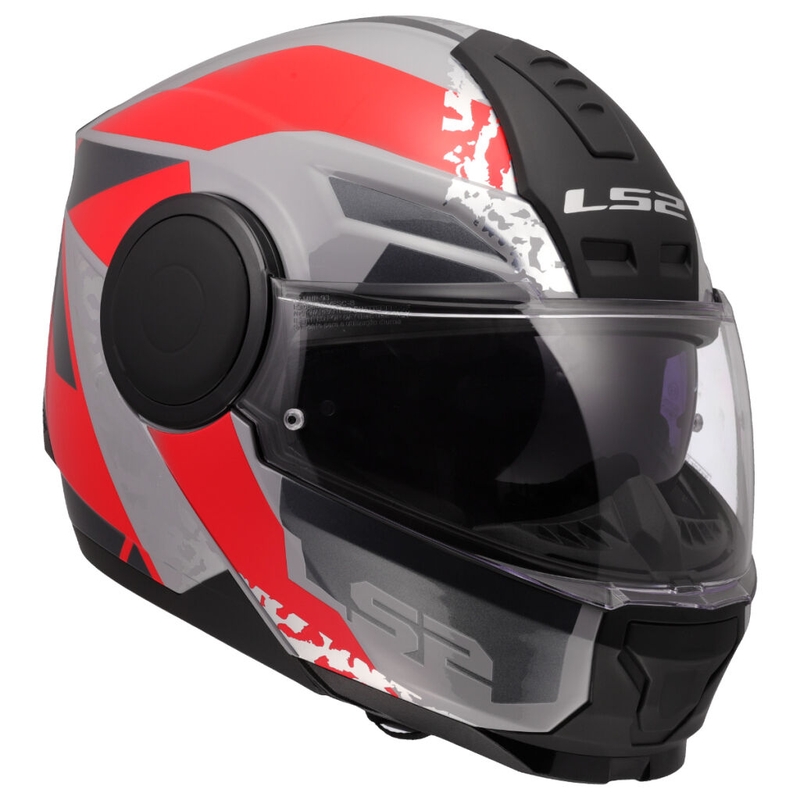 Cască de motocicletă pliabilă LS2 FF902 Scope II Oxyd gri-roșu