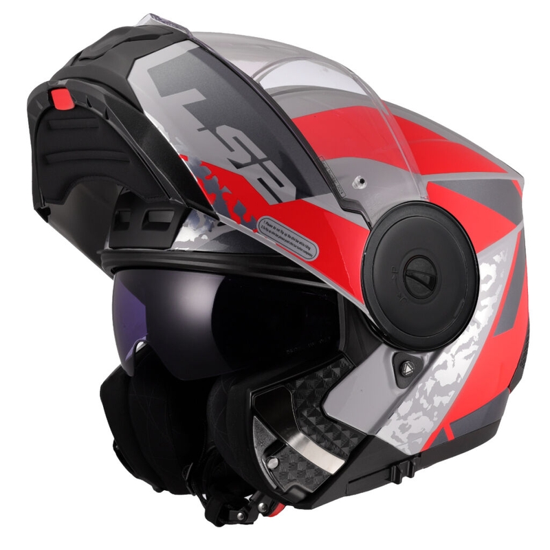 Cască de motocicletă pliabilă LS2 FF902 Scope II Oxyd gri-roșu