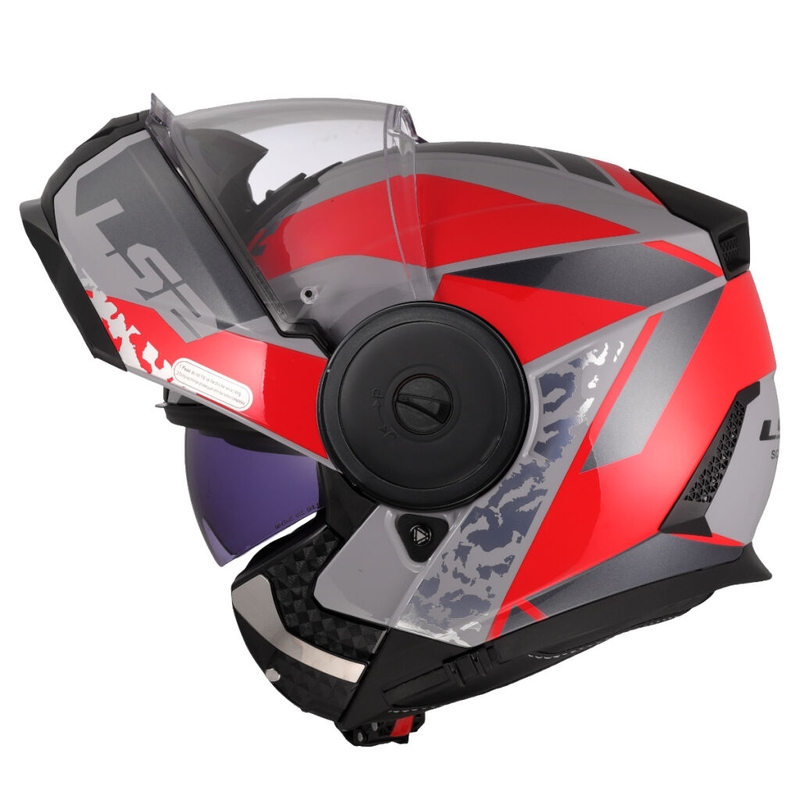 Cască de motocicletă pliabilă LS2 FF902 Scope II Oxyd gri-roșu