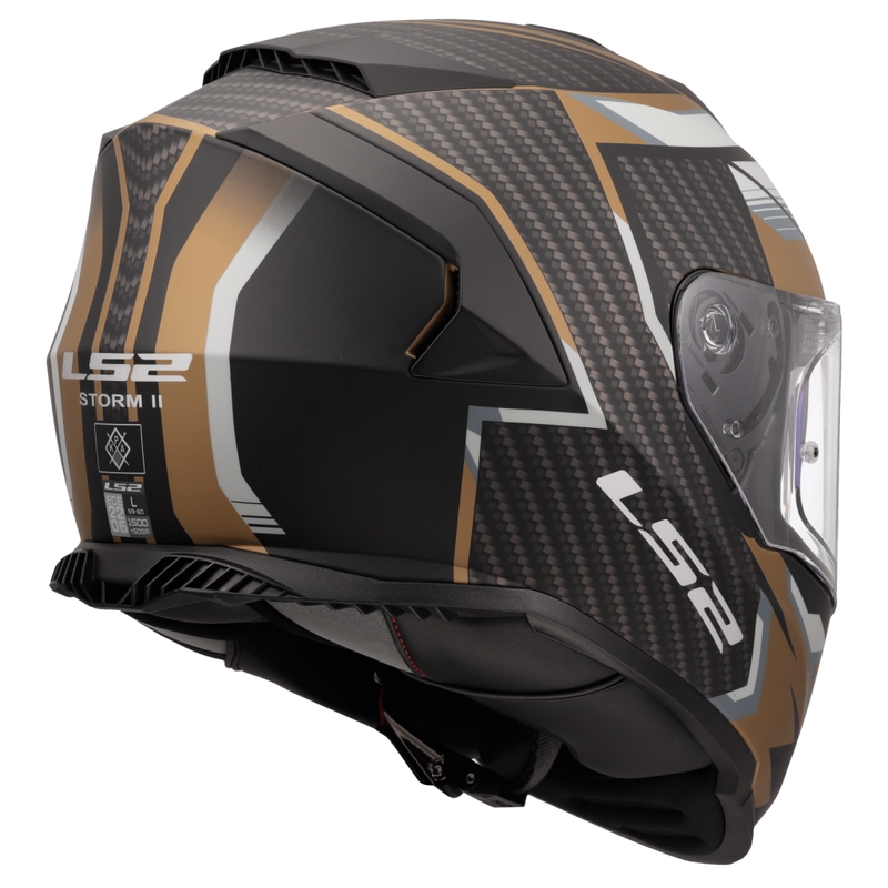 Cască integrală pentru motocicletă LS2 FF800 Storm II Tracker negru-auriu