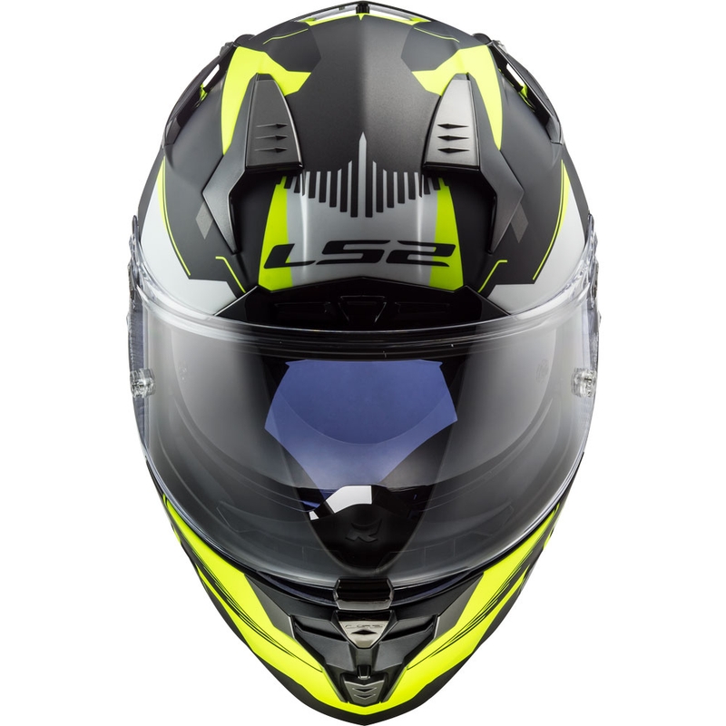 Cască de motocicletă integrală LS2 FF327 Challenger Squadron negru-fluo galben lichidare