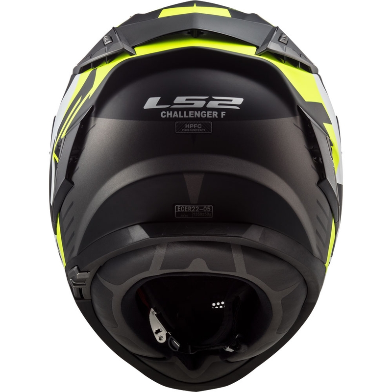 Cască de motocicletă integrală LS2 FF327 Challenger Squadron negru-fluo galben lichidare