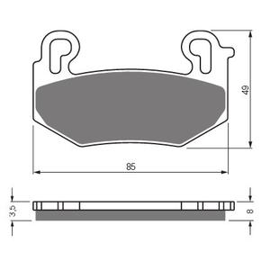 Placute de frana GOLDFREN 442 S33 STREET FRONT