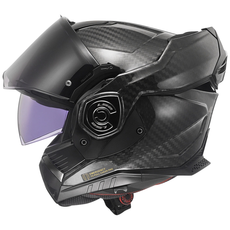 Cască de motocicletă pliabilă LS2 FF901 Advant X Solid Carbon negru
