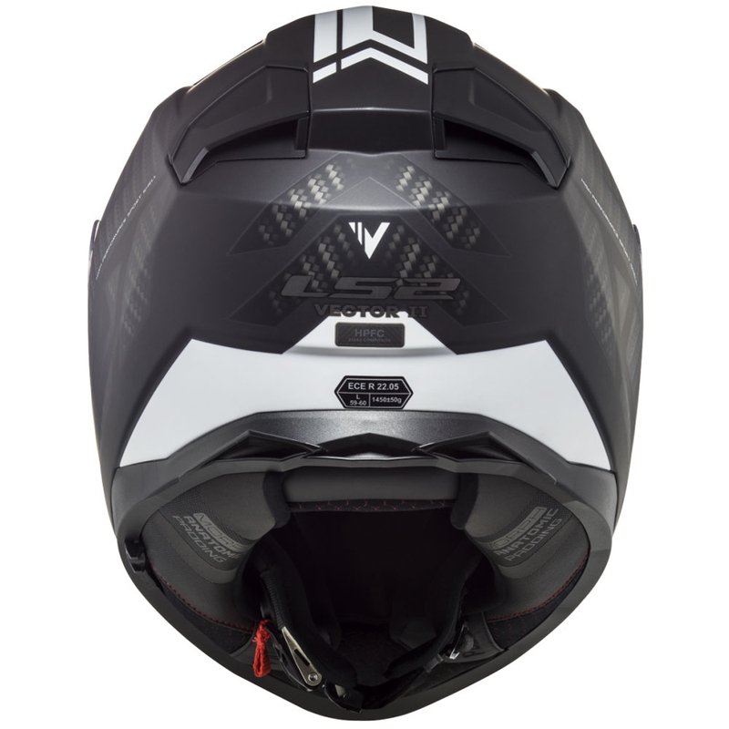 Cască integrală pentru motocicletă LS2 FF811 Vector II Splitter alb-negru