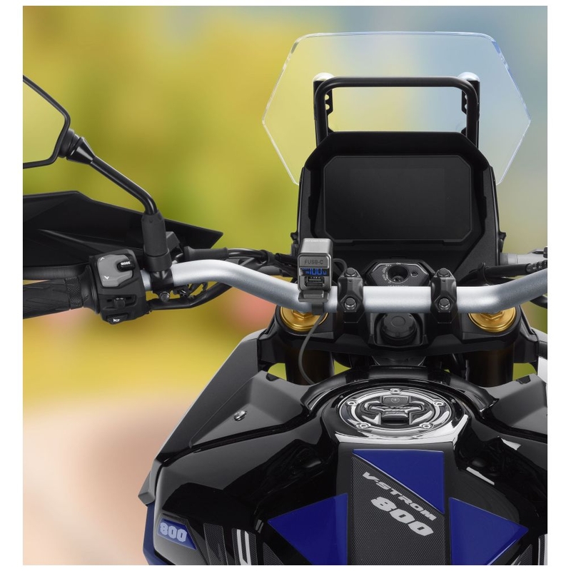 Încărcător Interphone USB-C, USB-A cu încărcare baterie motocicletă negru