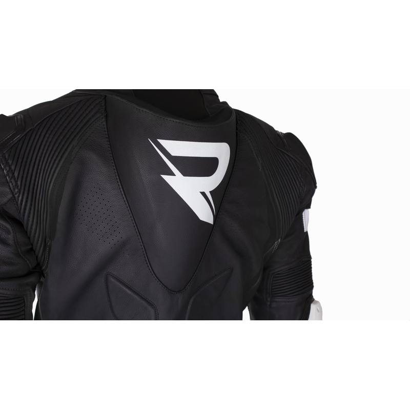 Costum de motocicletă din piele Street Racer Fast Track 2.1 negru-alb