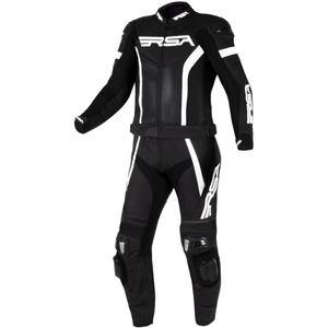 Costum de piele pentru motocicletă RSA Imola 2.1 negru-alb