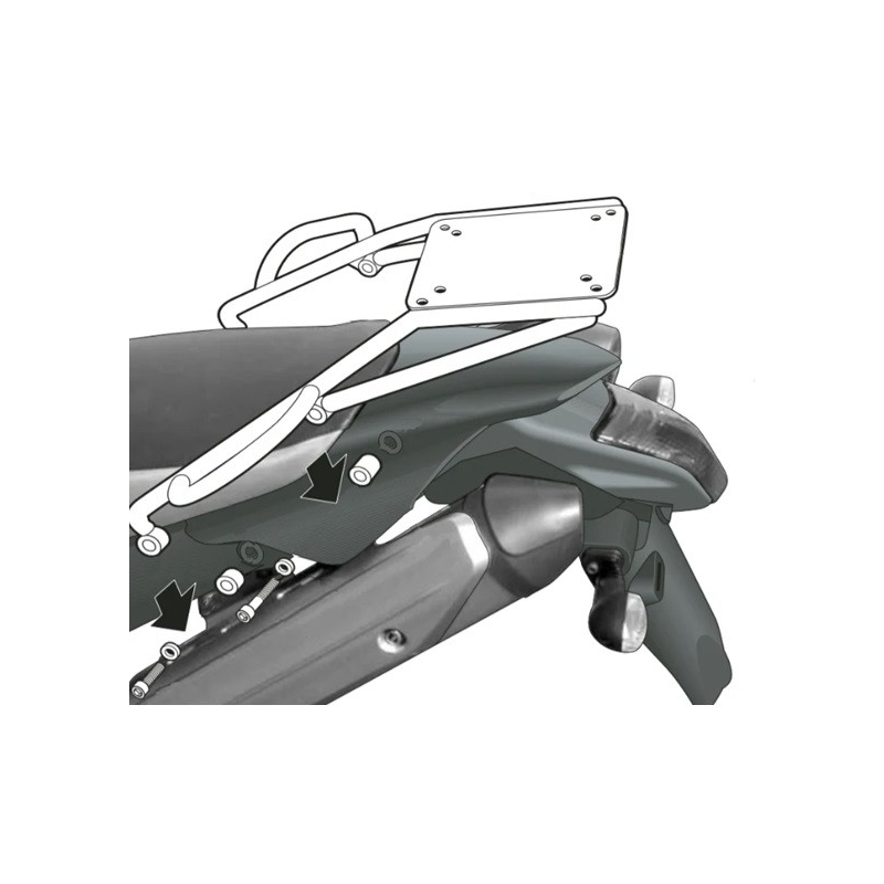 Kit de prindere cutie Top Master SHAD pentru YAMAHA XT 660 R 2004-2016, YAMAHA XT 660 X 2004-2016