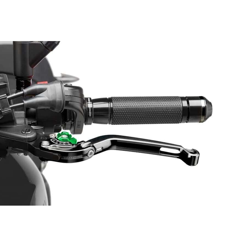 Clutch lever without adapter PUIG foldable negru/verde