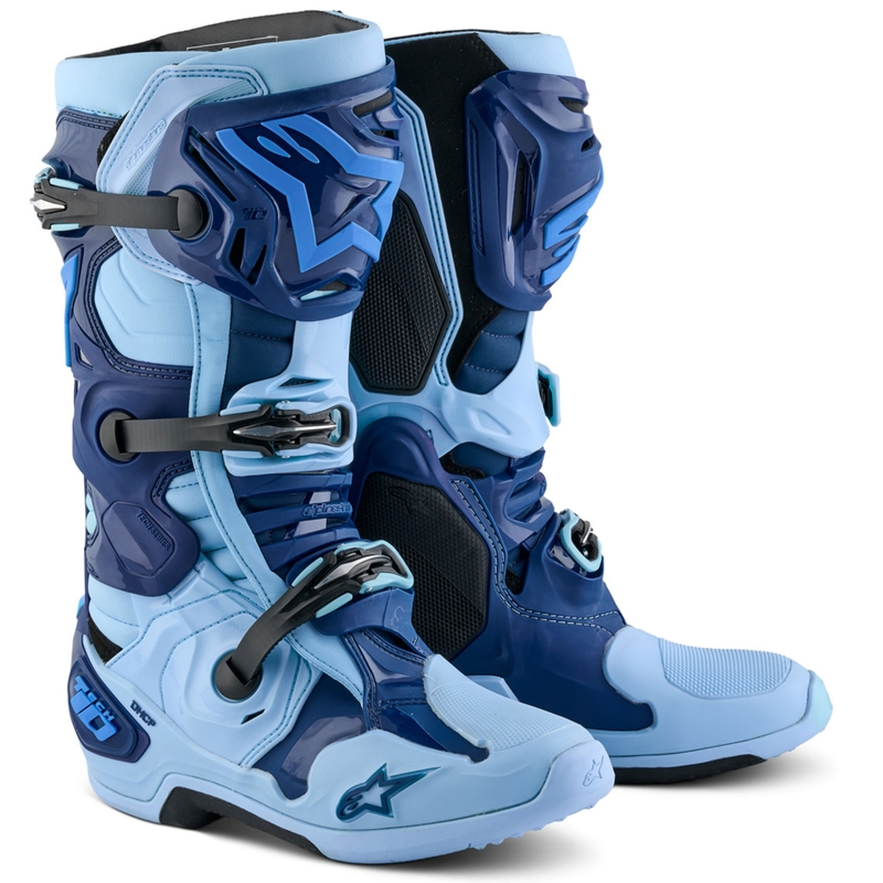 Ghete Motocicletă Alpinestars Tech 10 Ediție Limitată Steelers Albastru-Albastru Deschis