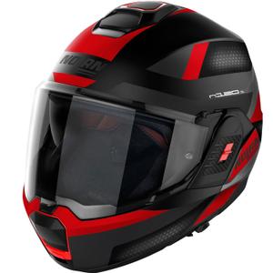 Cască de motocicletă pliabilă Nolan N120-1 Subway N-COM 22 negru-roșu