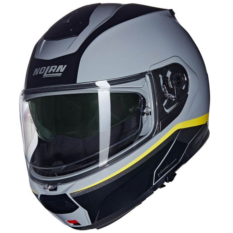 Cască de motocicletă pliabilă Nolan N100-6 Incognito N-COM 346 gri-negru-galben