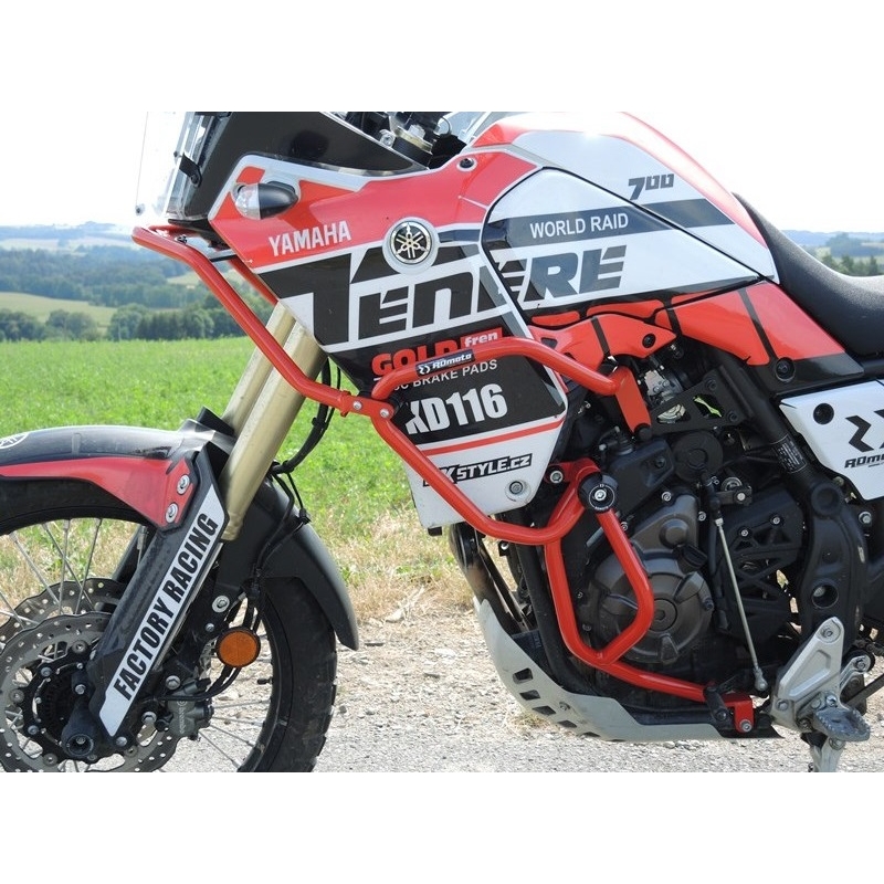 Engine guards RDMOTO Rosu (with protectors)