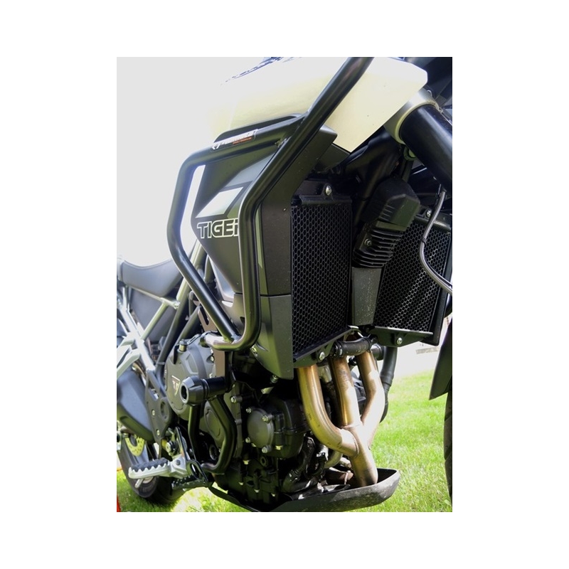 Engine guards RDMOTO Negru lower + upper frames (with protectors)