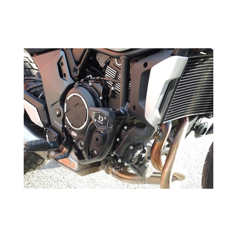 Engine guards RDMOTO Negru (with protectors)