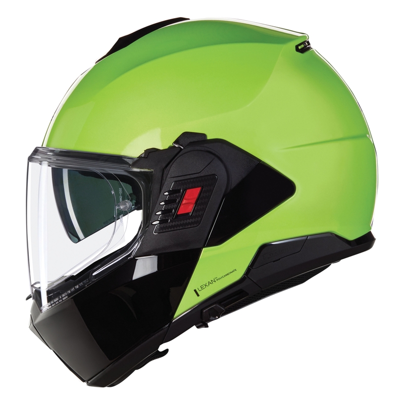 Cască de motocicletă pliabilă Nolan N120-1 Mivedi N-COM 329 verde-negru