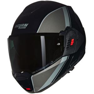Cască de motocicletă pliabilă Nolan N120-1 Verniciatura Speciale N-COM 341 negru-gri