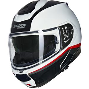 Cască de motocicletă pliabilă Nolan N100-6 Incognito N-COM 344 alb-negru-roșu