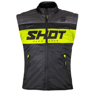 Vestă motociclistă Shot Bodywarmer Lite negru-galben fluo