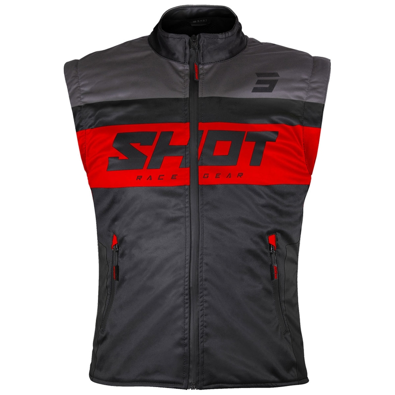 Vestă motocicletă Shot Bodywarmer Lite negru-roșu