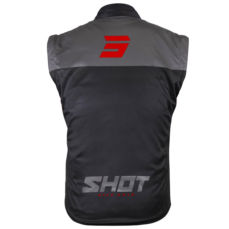 Vestă motocicletă Shot Bodywarmer Lite negru-roșu