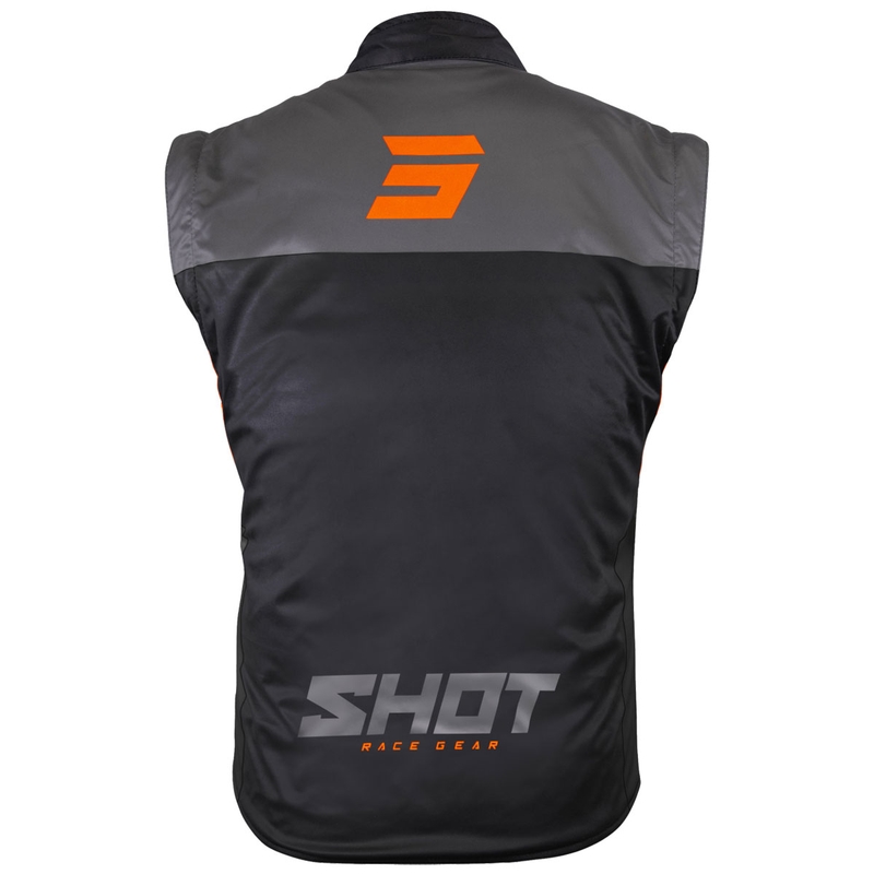 Vesta moto Shot Bodywarmer Lite negru-portocaliu