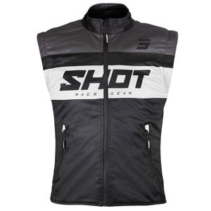 Vestă motocicletă Shot Bodywarmer Lite negru-alb