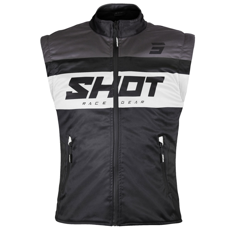Vestă motocicletă Shot Bodywarmer Lite negru-alb