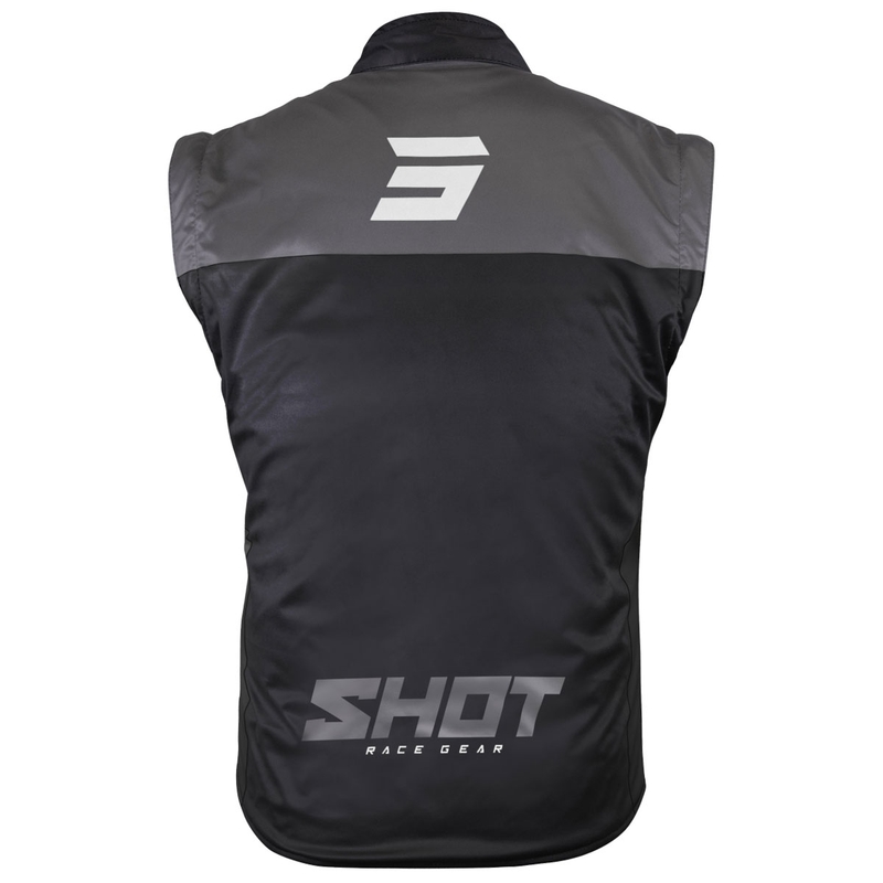 Vestă motocicletă Shot Bodywarmer Lite negru-alb