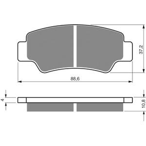 Placute de frana GOLDFREN 390 S3