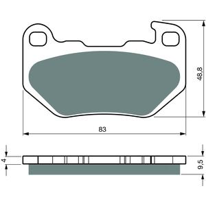 Placute de frana GOLDFREN 445 S3