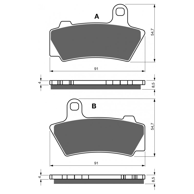 Placute de frana GOLDFREN S33 STREET FRONT