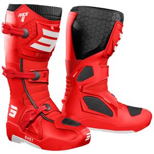Ghete moto Shot Race 4 roșu-negru