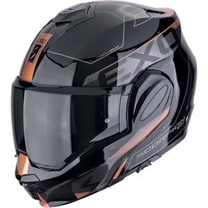Cască de motocicletă rabatabilă Scorpion EXO-TECH EVO TRAVELER negru-cupru
