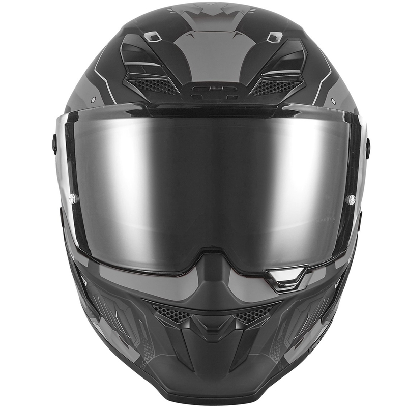 Cască integrală pentru motocicletă NOX Exclusive Goliath Berserk, neagră mată-titan