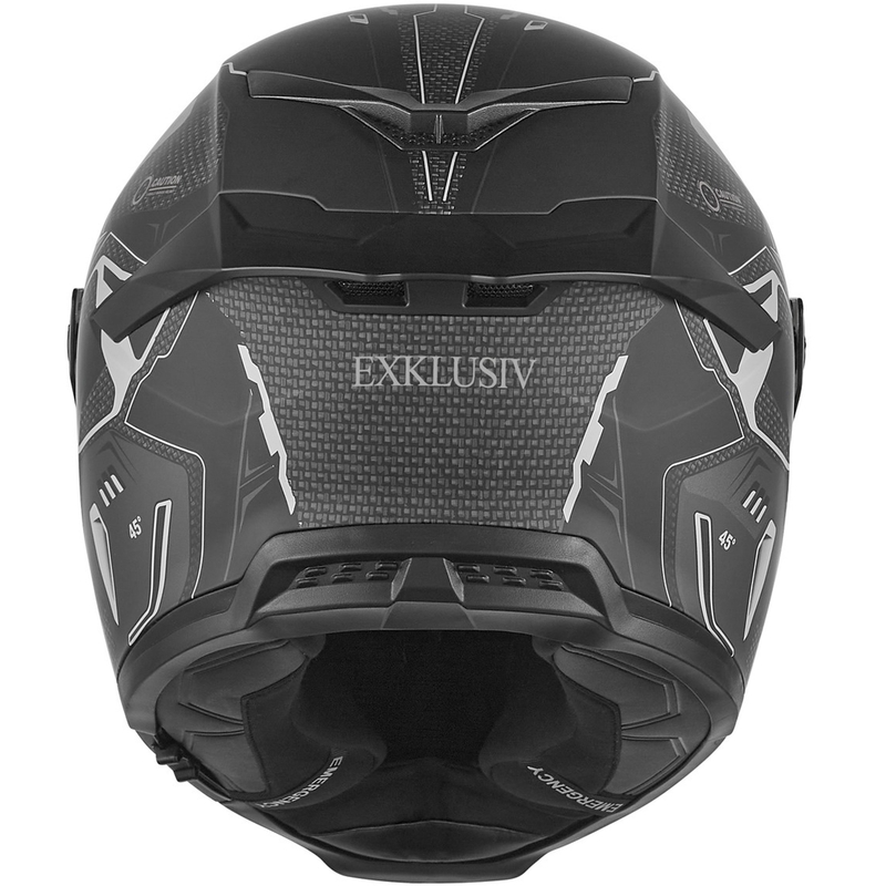 Cască integrală pentru motocicletă NOX Exclusive Goliath Berserk, neagră mată-titan