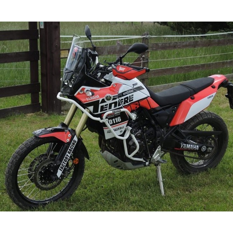 Engine guards RDMOTO Alb (with protectors)