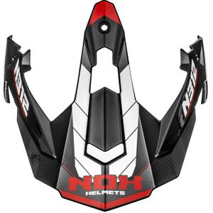 Vizier pentru căști de motocicletă NOX N312 Vapor alb-negru-roșu