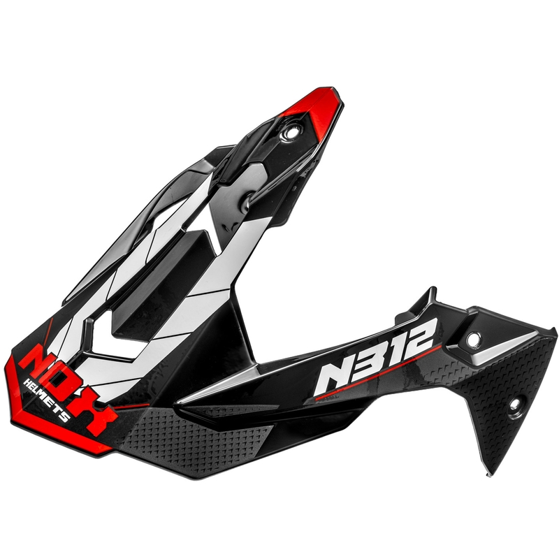 Vizier pentru căști de motocicletă NOX N312 Vapor alb-negru-roșu